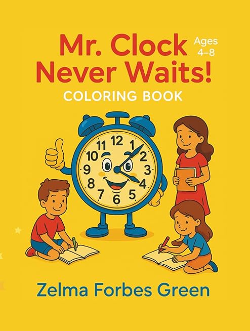Mr. Clock Never Waits! Coloring Book book cover